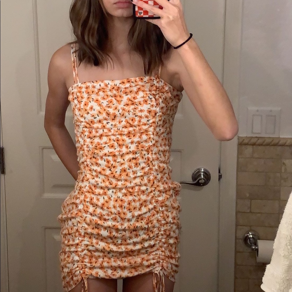 GARAGE FLORAL BODYCON DRESS